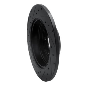 Hyundai Genesis Coupe Brake Rotor (1) - Rear Right - R1 Concepts - Drilled & Slotted - Black - `10-`16